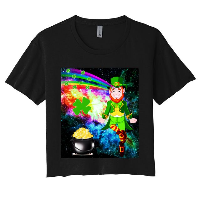 Space Hunger Irish in Space Rainbow Laser Crop Top
