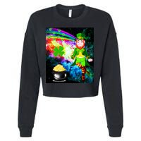 Space Hunger Irish in Space Rainbow Laser Cropped Pullover Crew