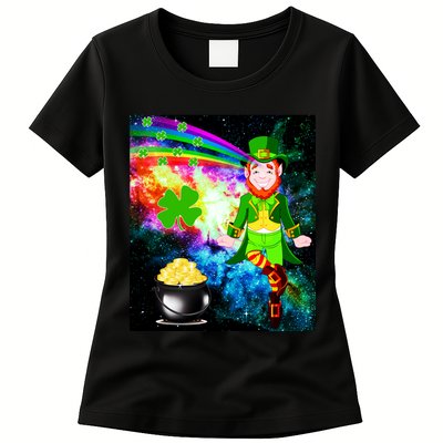 Space Hunger Irish in Space Rainbow Laser Womens T-Shirt