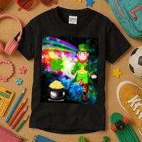 Space Hunger Irish in Space Rainbow Laser Kids T-Shirt