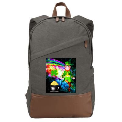 Space Hunger Irish in Space Rainbow Laser Cotton Canvas Backpack