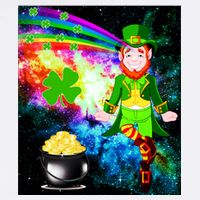 Space Hunger Irish in Space Rainbow Laser Garment-Dyed Sweatshirt