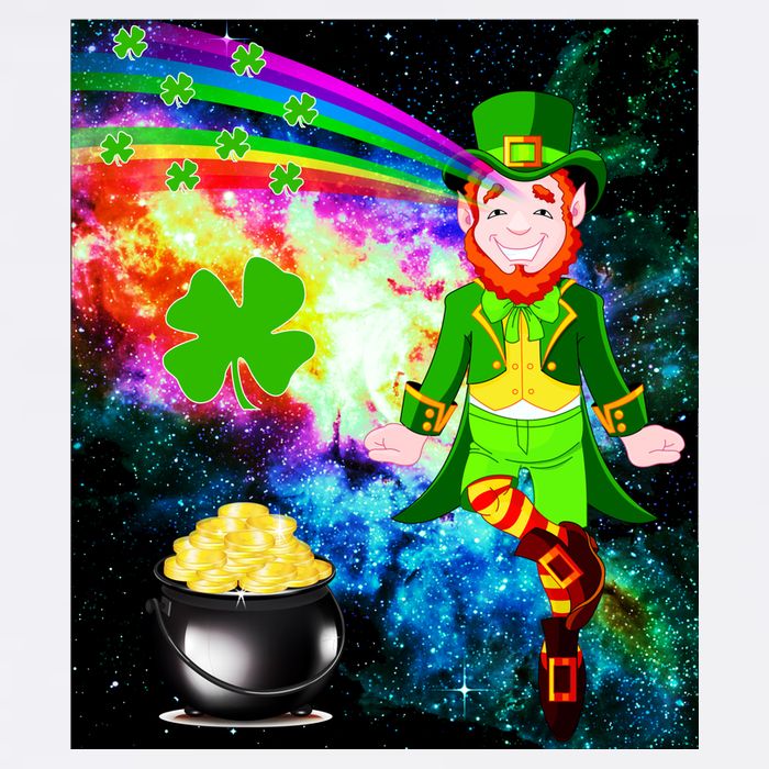 Space Hunger Irish in Space Rainbow Laser Garment-Dyed Sweatshirt