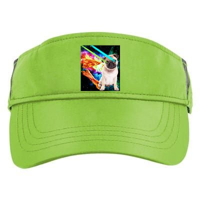 Space Hunger Pug Laser Pizza Bacon Adult Drive Performance Visor