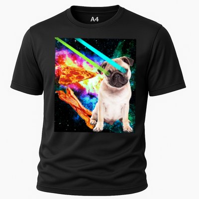 Space Hunger Pug Laser Pizza Bacon Performance Shirt