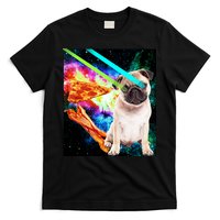 Space Hunger Pug Laser Pizza Bacon T-Shirt