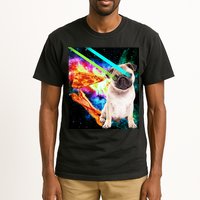 Space Hunger Pug Laser Pizza Bacon Tall T-Shirt