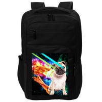 Space Hunger Pug Laser Pizza Bacon Impact Tech Backpack