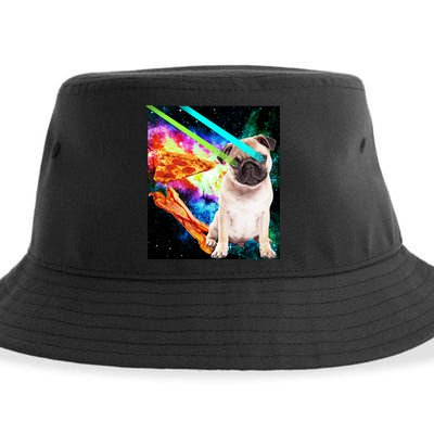 Space Hunger Pug Laser Pizza Bacon Sustainable Bucket Hat