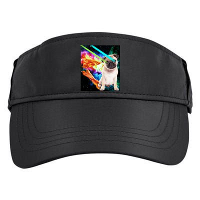 Space Hunger Pug Laser Pizza Bacon Adult Drive Performance Visor