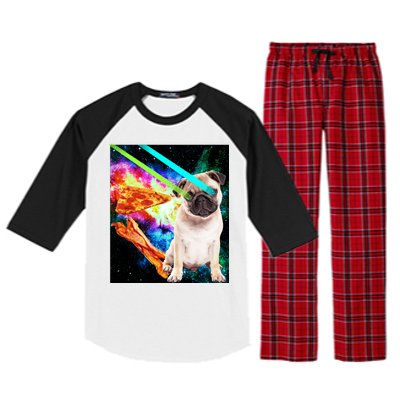 Space Hunger Pug Laser Pizza Bacon Raglan Sleeve Pajama Set