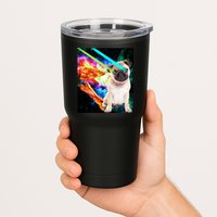 Space Hunger Pug Laser Pizza Bacon Tumbler