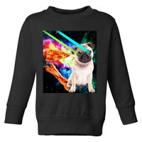 Space Hunger Pug Laser Pizza Bacon Toddler Sweatshirt