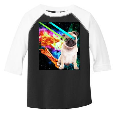 Space Hunger Pug Laser Pizza Bacon Toddler Fine Jersey T-Shirt