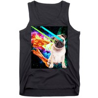 Space Hunger Pug Laser Pizza Bacon Tank Top