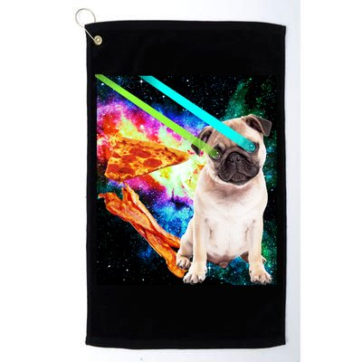 Space Hunger Pug Laser Pizza Bacon Golf Towel
