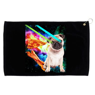 Space Hunger Pug Laser Pizza Bacon Grommeted Golf Towel