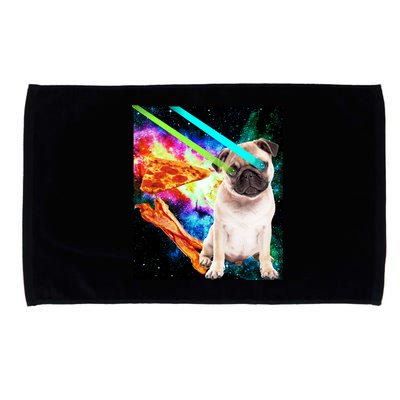 Space Hunger Pug Laser Pizza Bacon Microfiber Hand Towel