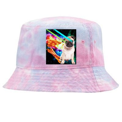 Space Hunger Pug Laser Pizza Bacon Tie-Dyed Bucket Hat