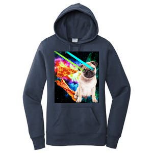 Space Hunger Pug Laser Pizza Bacon Women's Pullover Hoodie