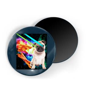 Space Hunger Pug Laser Pizza Bacon Magnet