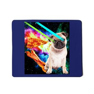 Space Hunger Pug Laser Pizza Bacon Mousepad