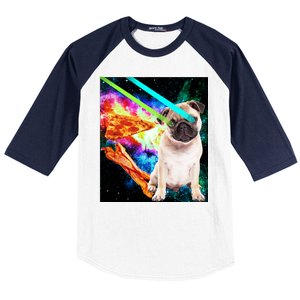 Space Hunger Pug Laser Pizza Bacon Baseball Sleeve Shirt