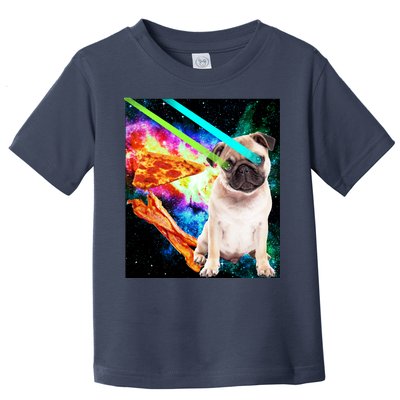 Space Hunger Pug Laser Pizza Bacon Toddler T-Shirt