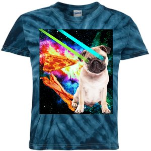 Space Hunger Pug Laser Pizza Bacon Kids Tie-Dye T-Shirt