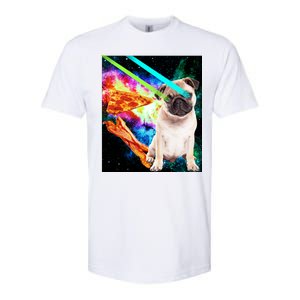 Space Hunger Pug Laser Pizza Bacon Softstyle CVC T-Shirt