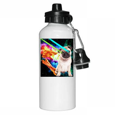 Space Hunger Pug Laser Pizza Bacon Aluminum Water Bottle