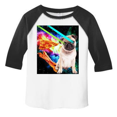 Space Hunger Pug Laser Pizza Bacon Toddler Fine Jersey T-Shirt