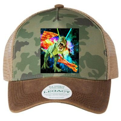 Space Hunger Wars T-Rex Pizza Bacon Legacy Tie Dye Trucker Hat