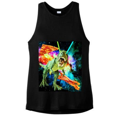 Space Hunger Wars T-Rex Pizza Bacon Ladies PosiCharge Tri-Blend Wicking Tank