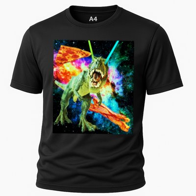 Space Hunger Wars T-Rex Pizza Bacon Performance Shirt