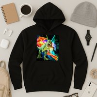 Space Hunger Wars T-Rex Pizza Bacon Hoodie