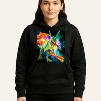 Space Hunger Wars T-Rex Pizza Bacon Hoodie