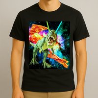 Space Hunger Wars T-Rex Pizza Bacon T-Shirt