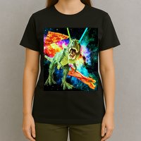 Space Hunger Wars T-Rex Pizza Bacon T-Shirt