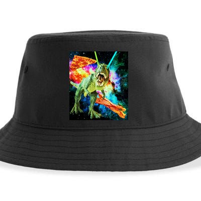 Space Hunger Wars T-Rex Pizza Bacon Sustainable Bucket Hat