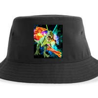 Space Hunger Wars T-Rex Pizza Bacon Sustainable Bucket Hat