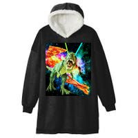 Space Hunger Wars T-Rex Pizza Bacon Hooded Wearable Blanket