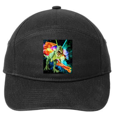 Space Hunger Wars T-Rex Pizza Bacon 7-Panel Snapback Hat