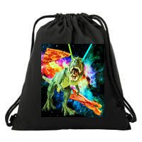 Space Hunger Wars T-Rex Pizza Bacon Drawstring Bag