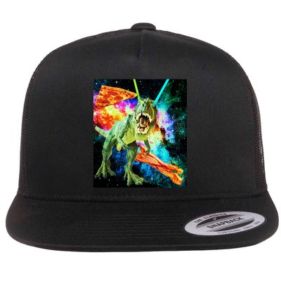 Space Hunger Wars T-Rex Pizza Bacon Flatbill Hat