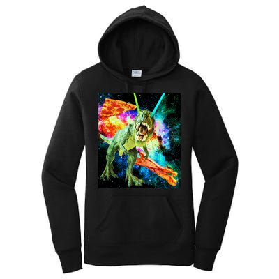 Space Hunger Wars T-Rex Pizza Bacon Women's Pullover Hoodie