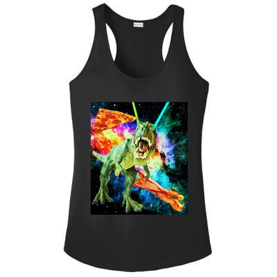 Space Hunger Wars T-Rex Pizza Bacon Ladies PosiCharge Competitor Racerback Tank