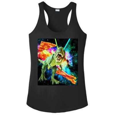 Space Hunger Wars T-Rex Pizza Bacon Ladies PosiCharge Competitor Racerback Tank