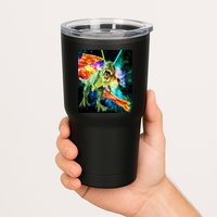 Space Hunger Wars T-Rex Pizza Bacon Tumbler