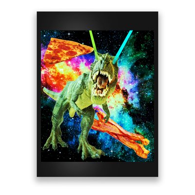 Space Hunger Wars T-Rex Pizza Bacon Poster